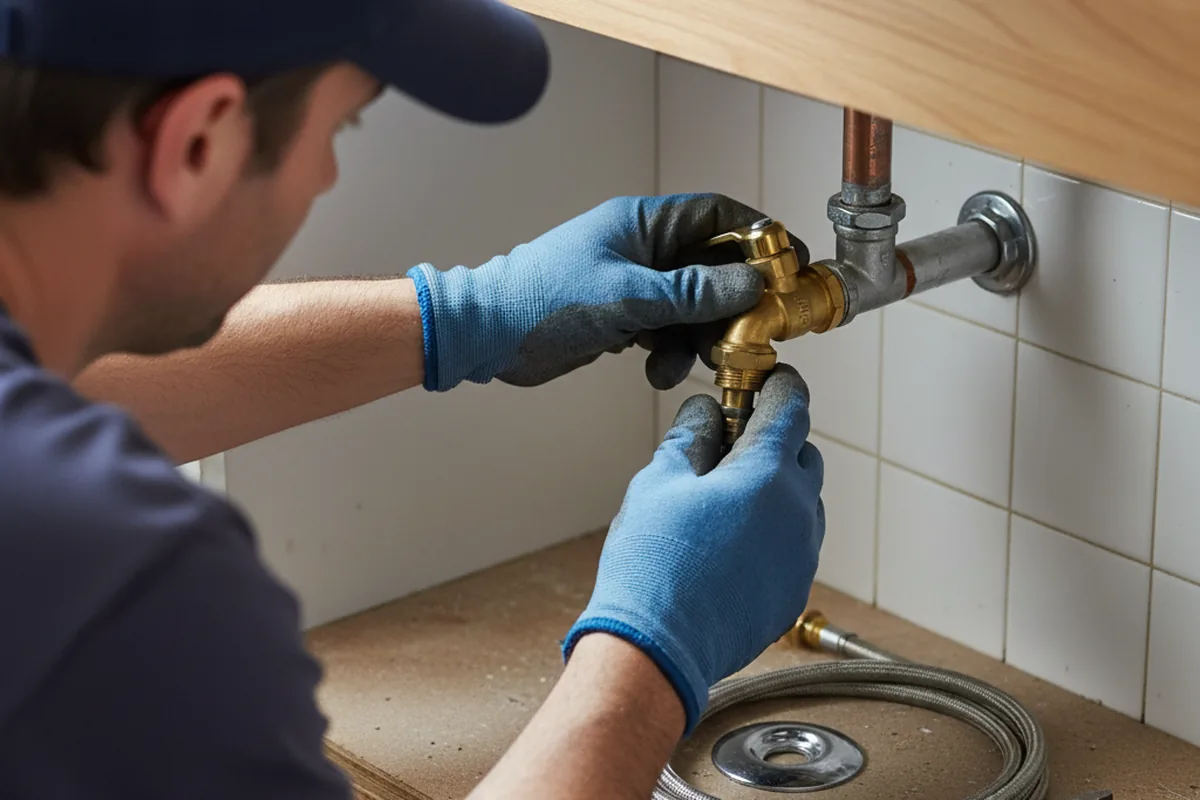Shutoff valve and fitting work during Faucet and Fixture Repair in Morgantown